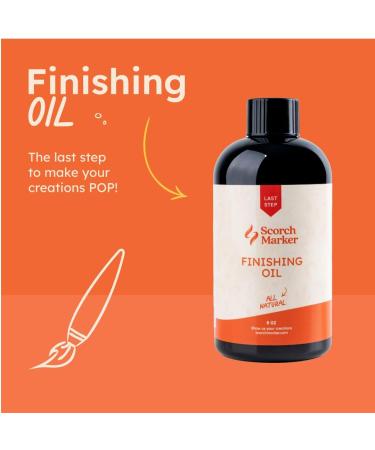 Scorch Marker Premium Coconut Oil Wood Conditioner & Finishing Oil - Food Grade, Mineral Oil-Free (8oz) | Ideal for Cutting Boards, Kitchen Utensils, Wood Craft Projects - Buy Online on GoSupps.com