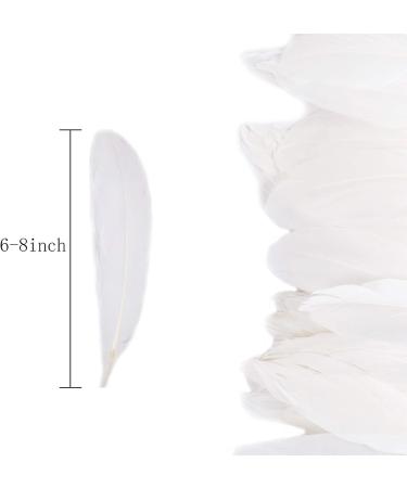 HaiMay 200 Pieces 6-8 Inches White Goose Feathers for Wedding & Party Decor - Buy Online on GoSupps.com