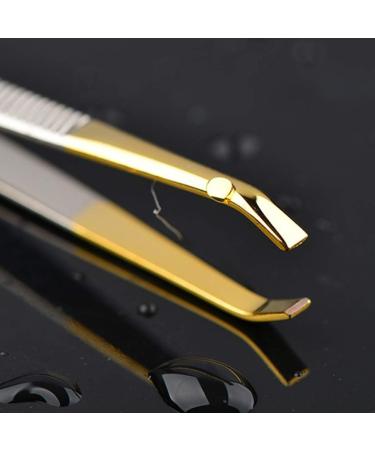 Fomiyes Stainless Steel Eyebrow Tweezers - Precision Hair Removal & Eyelash Extension Kit (2 Pieces) | International Shipping Available - Buy Online on GoSupps.com