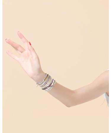 Hasoar Boho Hair Ties Bracelet Pack - 50pcs, 20+ Colors, No Damage Elastics for Thick Hair - Buy Online on GoSupps.com