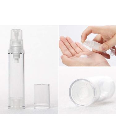 5ML/0.17oz Airless Pump Bottle - Empty Refillable Plastic Airless Vacuum Pump Cream Lotion Bottle Travel Sample Packing Toiletries Liquid Container for Cosmetic Make-up Pack of 6 (Clear) - Buy Online on GoSupps.com