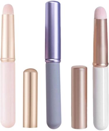 3-Piece Lip Wiping Brush Lip Mixing Brush with Cap Professional Lipstick Brush Reusable Spot Concealer Brush for Women Girls (Purple Pink and - Buy Online on GoSupps.com