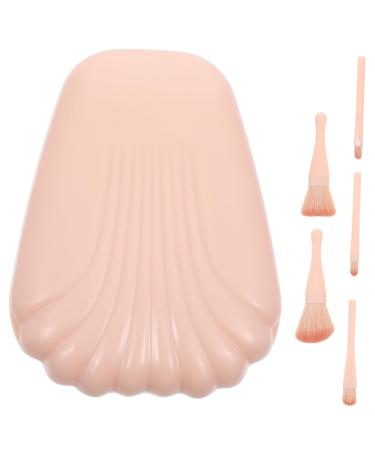 FRCOLOR 15 Pcs Contour Blending Brush Makeup Mirror Contour Brush White Plastic Jars Metallic Headdress Black Hair Bow Mini Makeup Highlighter Eyeshadow Brush Powder Brush Travel Mix Nylon