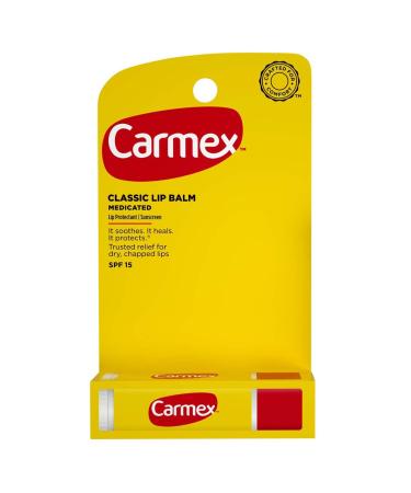 Carmex Lip Balm Original SPF 15 - Everyday Moisturizing Relief | 0.15 oz - International Shipping - Buy Online on GoSupps.com