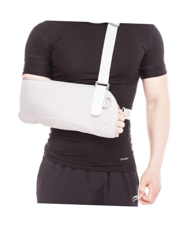 FRCOLOR Arm Sling for Shoulder Clavicle Immobilizer Brace Broken Arm Strap Broken Shoulder Support Arm Support Band Arm Support Sling Shoulder Surgery Brace Breathable Support Belt Child Size 3 Grey