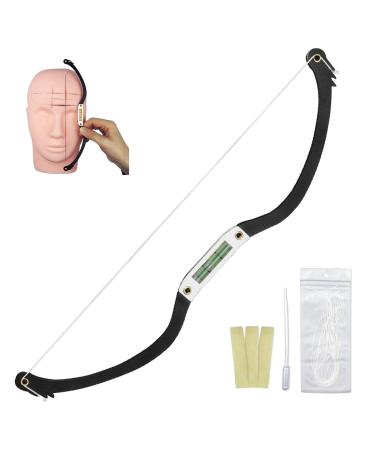Guapa Eyebrow Marker Ruler & Leveler | Brow Mapping Tool Kit with Bow & String | Mapping Thread for Shaped Brows | Permanent Makeup & Tattoo | Black - Buy Online on GoSupps.com