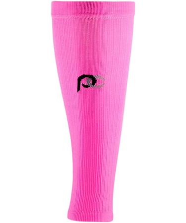 PRO Compression Calf Sleeve for Pain Relief | Running, Cycling, Nurses | Small/Medium Neon Pink - Buy Online on GoSupps.com