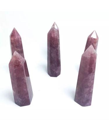 120G-200G Raw Natural Strawberry Crystals Quartz Point 1pc HOMEZHOU (Size : 1PC 160G-175G)