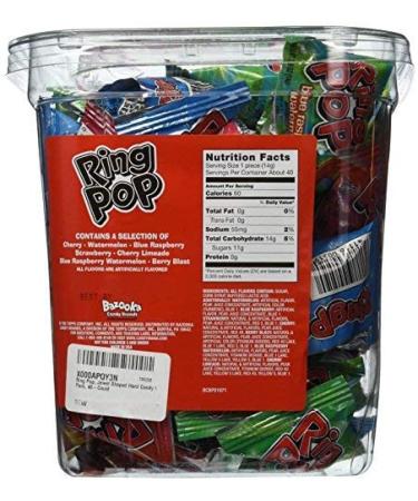 Ring Pop Hard Candy Pops Variety Pack - 44 Count - 40 Count - (Pack of 1) - Buy Online on GoSupps.com