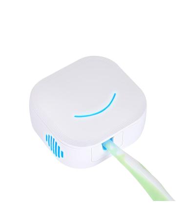 TAISHAN UV Sanitizer Toothbrush Case Rechargeable Portable Mini Holder with Mirror Kills 99.9% of Germs Fits All Toothbrushes for Electric and Manual Safety Feature Home Travel White