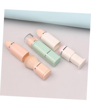 Beatifufu 2 in 1 Makeup Brush Bronzer Brush Loose Powder Brush Cosmetics Brush Contour Brush Foundation Applicator Bb Cream Brush 2 in 1 Cosmetic Brush Travel Plastic Sponge Brush Portable - Buy Online on GoSupps.com