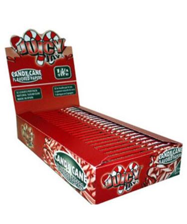 Juicy Jay's Flavored Papers 32 Leaves 1 1/4 Candy Cane Pack Of 24