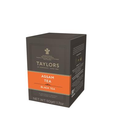 TAYLORS Taylors | Assam Black Tea | Strong & Malty Black Tea | Assam Indian Black Tea - 20 Sachets (50g) | Individually Wrapped Black Tea Bags