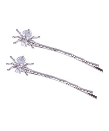 FRCOLOR 1 Pair Hair Accessories Halloween Bobby Halloween Spider Hair Clips Halloween Spider Hair Decorations Hair Claw Clips for Women Gold Trim Barrettes Clothing Styling Supplies Bride