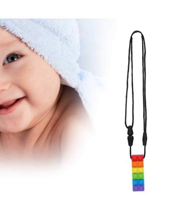 Silicone Kaubei ring Necklace - High-Temperature Resistant Blue Rainbow Chewing Trailer - International Shipping Available - Buy Online on GoSupps.com
