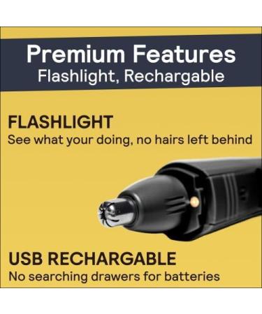 MERIDIAN Nose/Ear Hair Trimmer for Men & Women - Premium Onyx Grooming Tool for Effortless Hair Removal - Buy Online on GoSupps.com