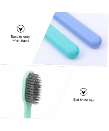 Healvian 6-Piece Travel Toothbrush Set | Portable Soft Manual Toothbrushes for Gum Care | Ideal Household Toothbrush Box - Buy Online on GoSupps.com