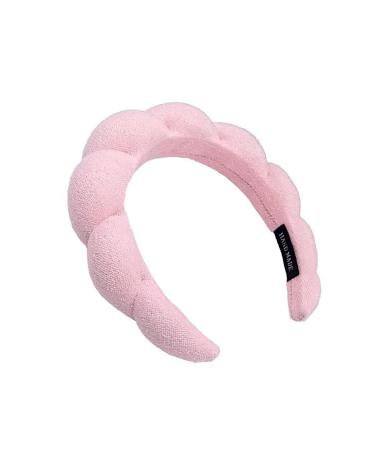 Spa Headband for Women  Mimi and Co Spa Headband for Women  Terry Towel Cloth Fabric Head Band for Face Washing  Makeup Removal  Shower  Skincare(Pink)