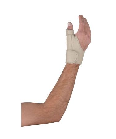 Blue Jay An Elite Healthcare Brand Adjustable Thumb Support with Stabilizing Stay for Thumb Trigger Finger Pain Relief Arthritis Tendonitis Sprained and Carpal Tunnel Supporting - Small & Medium Beige Small/Medium