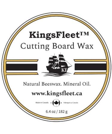 KingsFleet - Cutting Board Wax | 6.4oz | Conditioner - Canadian Made - Food Safe - Simple and Effective Ingredients 6.4 ounces - Buy Online on GoSupps.com
