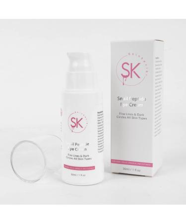 Snail Peptide Eye Cream - 73.7% Snail Mucin & Niacinamide | Brightening Korean Night Cream for Fine Lines & Dark Circles - 30ml - Buy Online on GoSupps.com