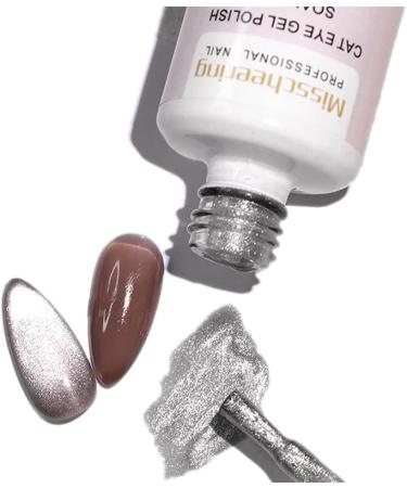 Soak Off 9D Wide Cat Eyes Magnetic Gel Polish Bright Silver UV Gel Nail Polish Enamel Lacquer Glitter Velvet Nail Art Varnish - (Color: 01-8ML) - Buy Online on GoSupps.com