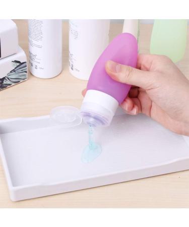 5-Piece Silicone Travel Bottles Set | Leak-Proof Portable Containers for Shampoo & Toiletries - Black - Buy Online on GoSupps.com