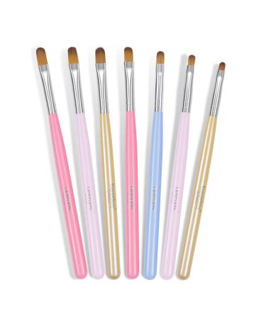 Beetles Gel Nail Brush, 7Pcs Poly Extension Gel Brush, Nail Art Tips Builder Brush Nail Painting Brush Pen Set for Home and Salon Use Blue - Buy Online on GoSupps.com