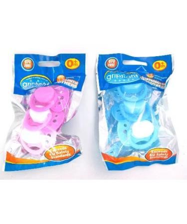 Buy Griptight 3 Jaw-Friendly Silicone Pacifiers for Infants - 0 Months - Blue | International Shipping Available - Buy Online on GoSupps.com