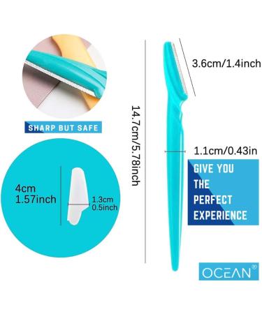 6 PCS Eyebrow or Face Hair Removal Safety Razors Trimmer Shaper Shaver Cosmetics Facial Hair Trimmer Eyebrow Shaver Razor Face Razor and Eyebrow Sharper for Women and Men - Buy Online on GoSupps.com