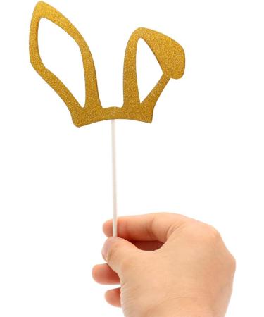 1 Pack Cute Easter Theme Cupcake Topper Decorative Cake Toppers Easter Festival Party Supplies Gold RabbitsLM - Buy Online on GoSupps.com
