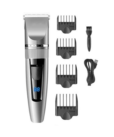 toothgeneric Hair Cutting Tool Hair Clippers Cordless Ceramic Blade Hair Trimmer Electric Professional Hair Cutting Grooming Kit Rechargeable LED Display