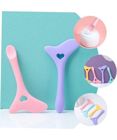DOITOOL Eyeliner Aid Liquid Eyeliner Eyeshadow Silicone Molds Eyelash Mascara Face Cream Spoon Apply Make up 11.7X5.9CM Pink - Buy Online on GoSupps.com