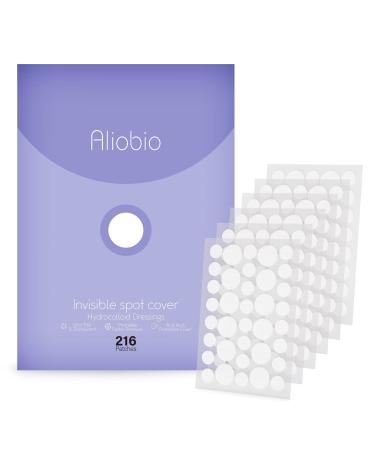 Aliobio Hydrocolloid Patches Pimple Patches Spot Patches Invisible Acne Stickers (6 sheet/216 Patches) Purple