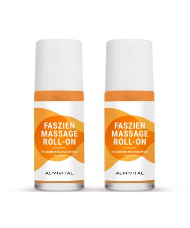 Almivital 2-er set fascia massage roll-on to go |Loosen hardened or shortened fascia |Maintenance massages & loosens the connective tissue | refreshing lemon-orange fragrance | 50ml - Buy Online on GoSupps.com