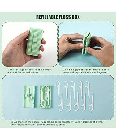 2PC Dental Portable Box Set - Food-Grade Storage for 10 Dental Flossers - Travel & Hotel Oral Care Solution (Green) - Buy Online on GoSupps.com