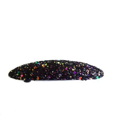 Hair clip oval with sequins dark colors