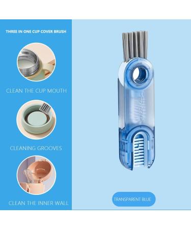 Lmyzcbzl 3 in 1 Multifunctional Cleaning Brush Cup Lid Cleaning Brush Multifunctional Cleaning Brush Tiny Bottle Cup Lid Detail Brush Crevice Cleaning Brush Blue - Buy Online on GoSupps.com