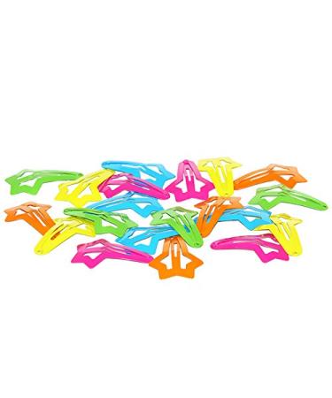 HAARallerliebst Hair Clips Stars 20 Colorful Hair Accessories for Girls | 4.1 cm with Pink Storage Box - Buy Online on GoSupps.com