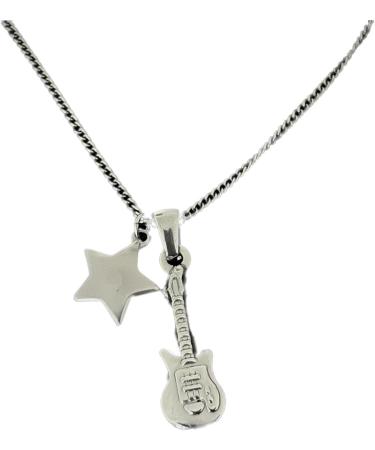 Oralgo Guitar Star Collarbone Chain Necklace | Adjustable Metal Music-Inspired Jewelry for Women - Buy Online on GoSupps.com