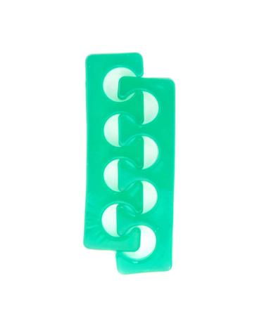 KADS Silicone Toe Spreader 1 Pair Silicone Toe Separators Durable Nail Art Manicure Pedicure Tools (Green)
