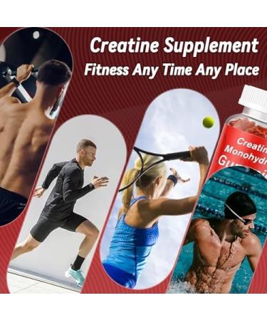 Creatine Monohydrate Gummies, 2 Pack Creatine Monohydrate for Women & Men, Sugar-Free Gummies for Increase Strength and Build Muscle, Workout Supplement, Vegan, 120 Count, Strawberry Flavor 60 Count (Pack of 2) - Buy Online on GoSupps.com