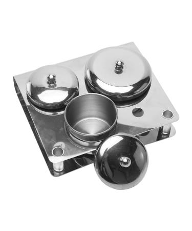 3PCS Stainless Steel Acrylic Nail Tips Dappen Dish Set - Nail Art Equipment Tools (Silver) - Buy Online on GoSupps.com