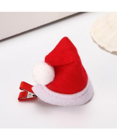 hgnxa Christmas Santa Hat Hair lip Party Props Accessories Hair Pin Festive Glitter Sequins Hat Barrettes Holiday Headwear - Buy Online on GoSupps.com