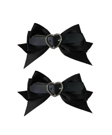hgnxa Bows Hair Clip w tie Punk Hair ws Barrettes ws hairpin wknot Side Clip Hair Clip pu Buckle Top Clip