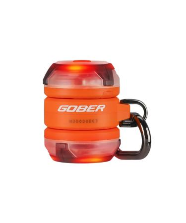 OLIGHT Gober Kit LED Multi-Color Flash Warning Beacon Light, USB-C Rechargeable Hands-Free EDC Clip On Safety Light, Anti-Lost with Tag Tracking, High Visibility for Running, Cycling, Hiking (Orange)
