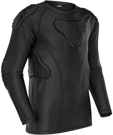 TUOY Youth Boys Padded Compression Shirt | Rib Chest Protector Long Sleeve | YL (Chest 28.5-30.5) - Buy Online on GoSupps.com