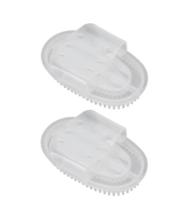 2 pieces of meridian brush portable travel massage brush to relieve fatigue for the neck ergonomic scratch massager with gentle brush teeth non-slip Gua Sha tool for the Sch