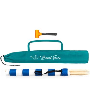 20ft Beach Fence Windscreen Privacy Screen with Mallet and Bag - Classic Nautical Wind Blocker - Buy Online on GoSupps.com