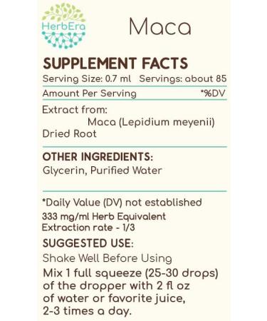 Maca B60 Alcohol-Free Herbal Extract Tincture, Super-Concentrated Maca (Lepidium Meyenii) (2 fl oz) 2 Fl Oz (Pack of 1) - Buy Online on GoSupps.com
